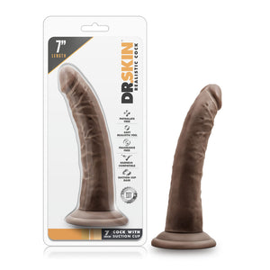 Dr. Skin - 7 Inch Cock With Suction Cup -  Chocolate/Vanilla