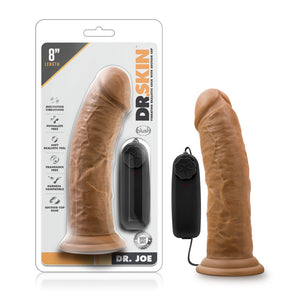 Dr. Skin - Dr. Joe - 8 Inch Vibrating Cock With  Suction Cup - Mocha